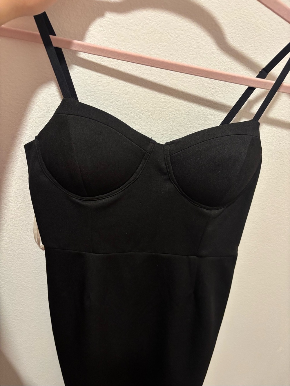 Black Strappy Bustier Slip Dress - Women's Intimates